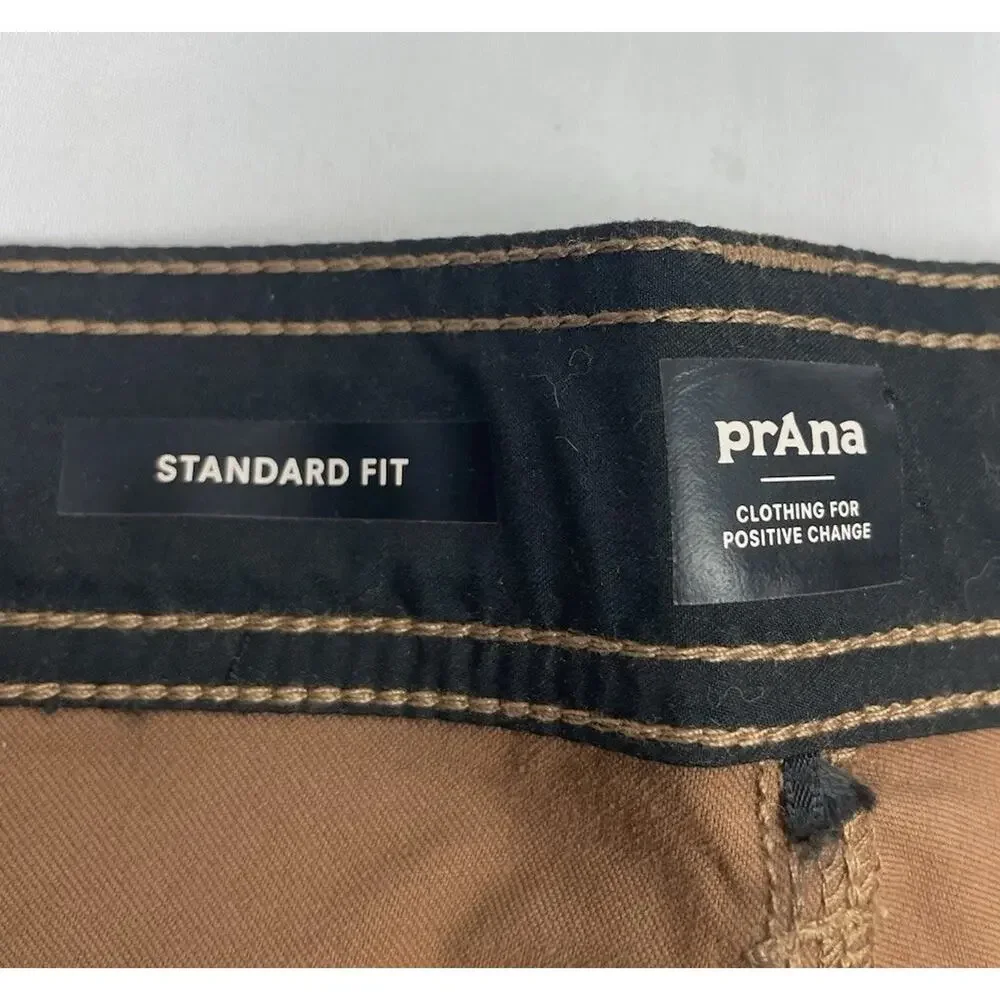 prAna Stretch Zion II Shorts Men's 38x8 Sepia Brown Hiking Cargo Outdoor Nylon